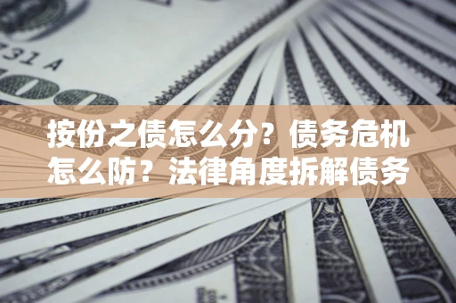 北京按份之债怎么分？债务危机怎么防？法律角度拆解债务分配与风险自保指南