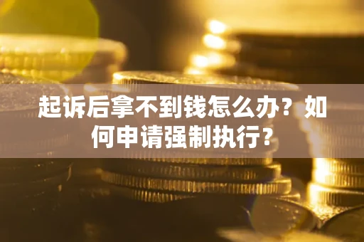 北京起诉后拿不到钱怎么办？如何申请强制执行？