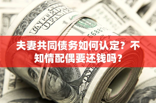 北京夫妻共同债务如何认定？不知情配偶要还钱吗？