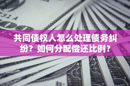 北京共同债权人怎么处理债务纠纷？如何分配偿还比例？