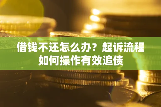 北京借钱不还怎么办？起诉流程如何操作有效追债